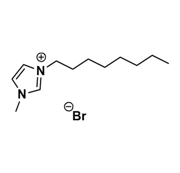 Image of Molecular Structure of 1-Methyl-3-octylimidazolium bromide, 61545-99-1 OMIM Br